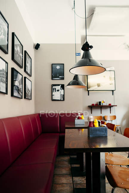 View on tables and seats — Stock Photo