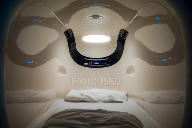 Futuristic sleeping capsule — Stock Photo