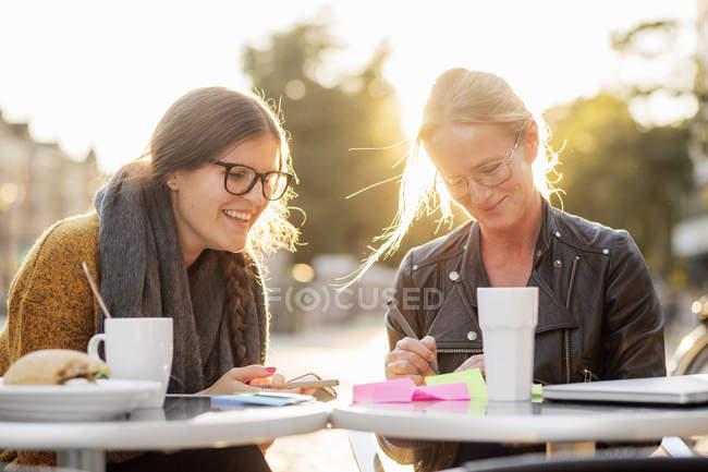 Colleagues discussing about new project — Stock Photo