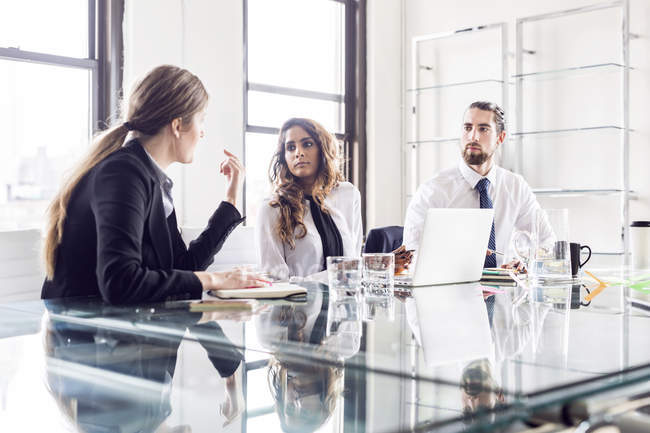 Business people planning at conference — Stock Photo