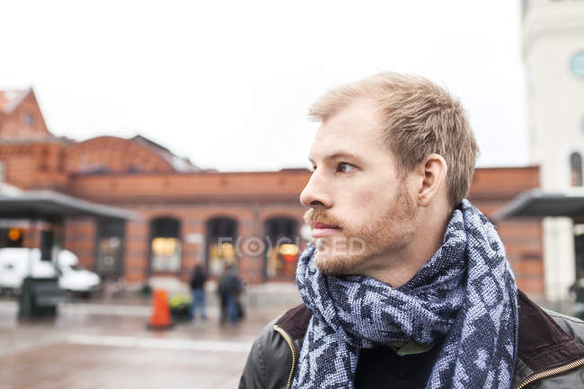 Thoughtful mid adult man — Stock Photo