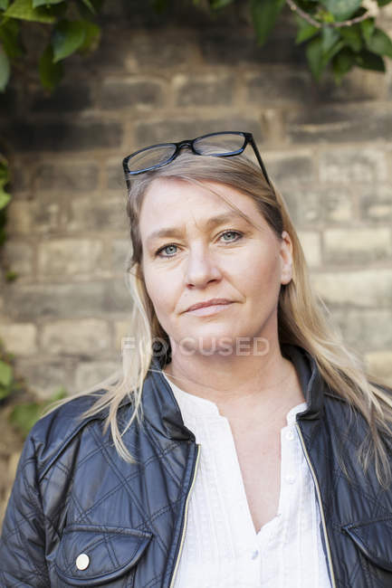 Mature woman in jacket — Stock Photo