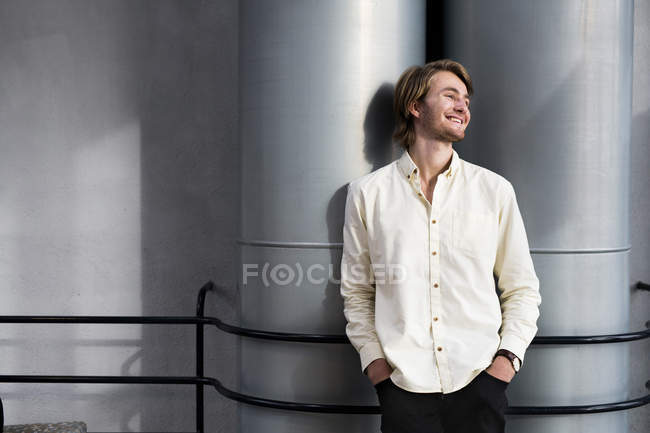 Smiling young male student — Stock Photo