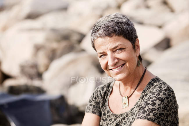 Smiling mature woman — Stock Photo