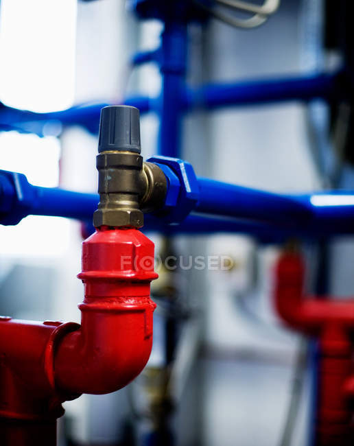 Close-up of pipes in factory — Stock Photo
