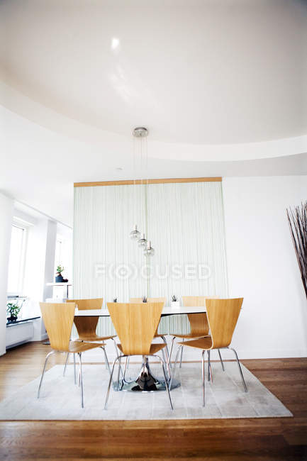 Dining table at home — Stock Photo