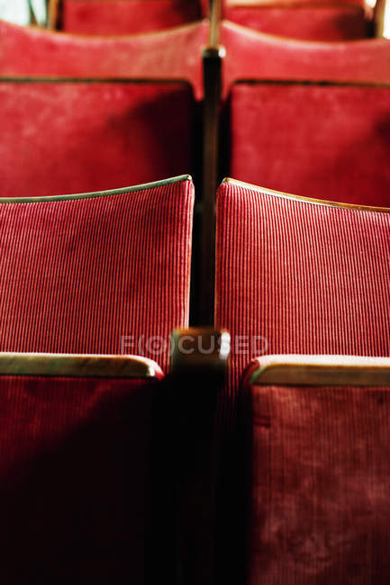 Постріл червоних сидінь — стокове фото