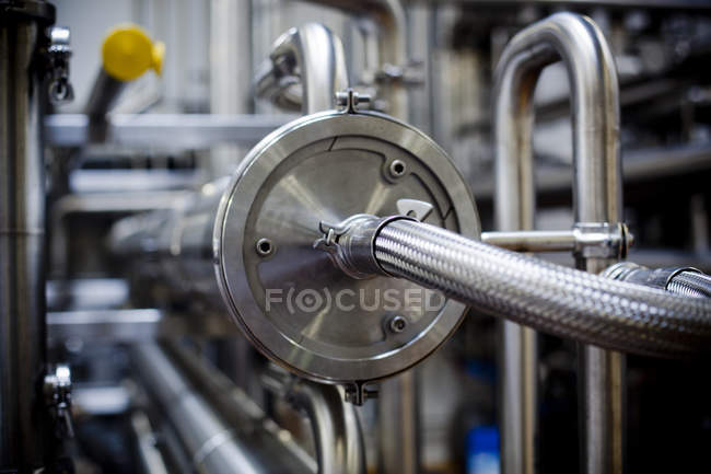 Close-up de máquinas na fábrica — Fotografia de Stock