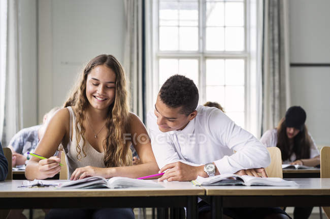 Young Students in classroom — Stock Photo