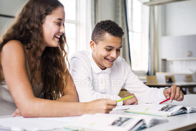 Young Students in classroom — Stock Photo