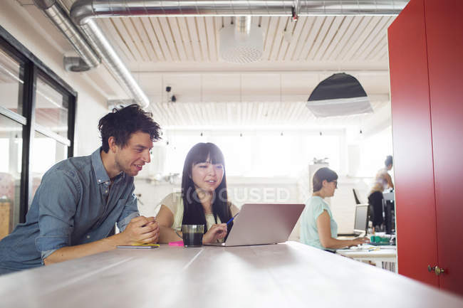 Coworkers working in modern office — Stock Photo