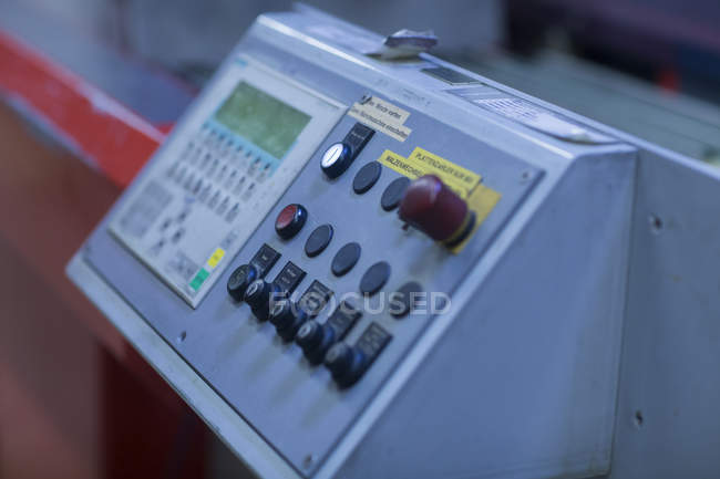 Vista detalhada da placa de controle do equipamento — Fotografia de Stock