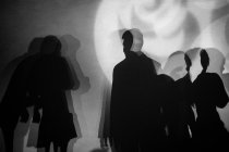 Silhouettes of models posing at Mercedes-Benz Fashion Days — Stock Photo