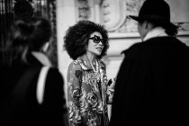 Os hóspedes que chegam em Paris Fashion Week — Fotografia de Stock