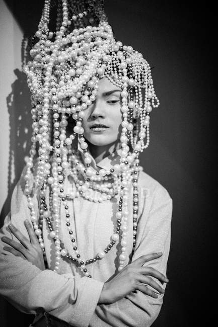 Modello in posa alla settimana della moda ucraina Backstage — Foto stock
