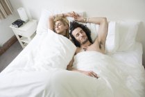 Couple in love sleeping together — Stock Photo