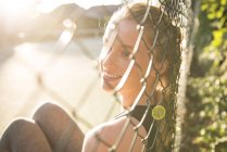 Woman enjoying sunshine — Stock Photo