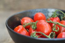 Tazón de tomates Perino frescos - foto de stock