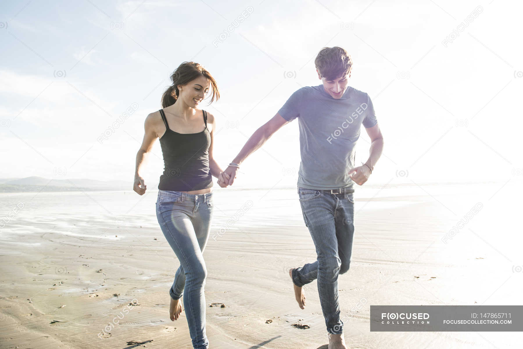 Couple Running