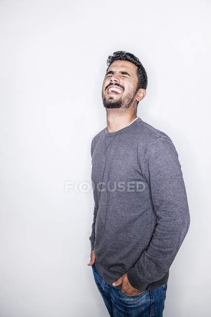Young man posing in studio — Stock Photo