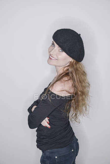 Woman posing in studio — Stock Photo