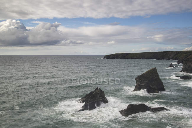 Bedruthan Steps on Cornwall coast in England — Stock Photo