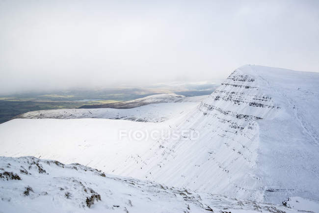 Top of deep snow covered mountains — Stock Photo