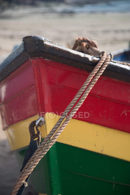 Colourful rowing boat bow — Stock Photo