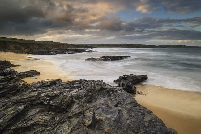 Landscape of Godrevy on Cornwall coastline in England — Stock Photo