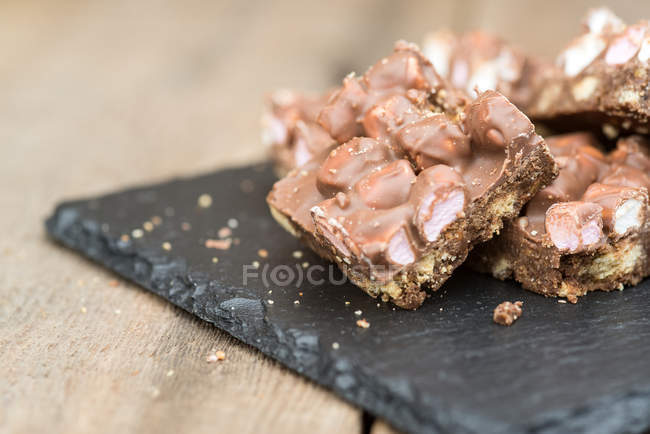 Rocky road squares cookies — Stock Photo