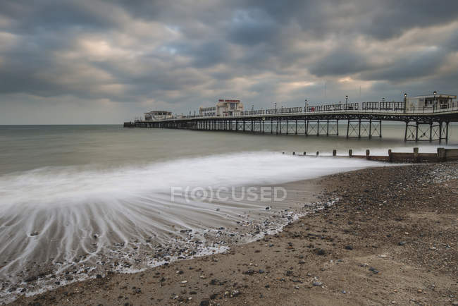 Landscape image of pier at sea — Stock Photo