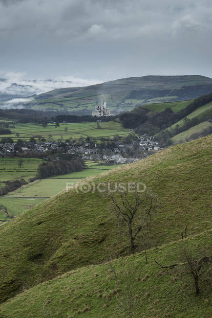 Paisagem de Derwent Valley a partir de Mam Tor — Fotografia de Stock