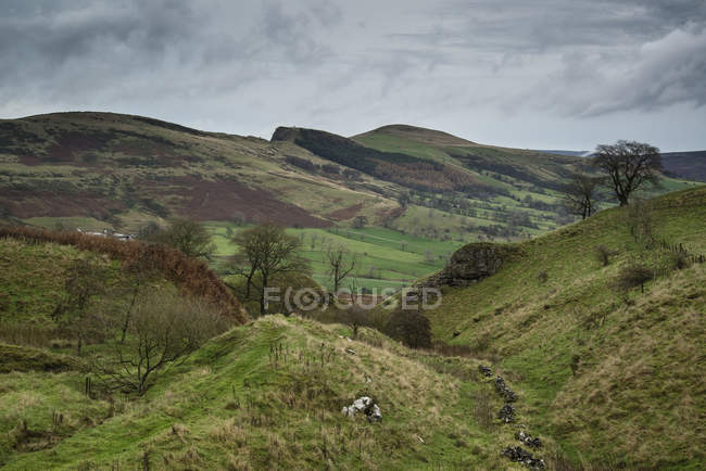 Paesaggio della valle del Derwent nel distretto di Peak — Foto stock