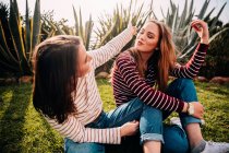 Female friends having fun together — Stock Photo