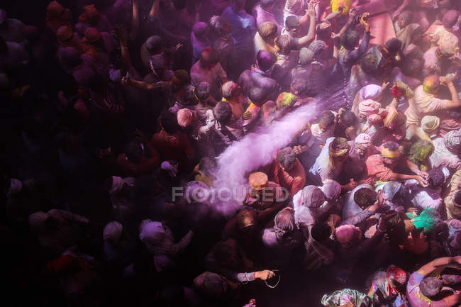 Holi-Fest im Tempel — Stockfoto