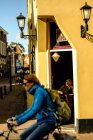 Scène de coin de rue aux Pays-Bas — Photo de stock