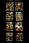 Religious themed stained glass — Stock Photo