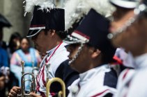 Марширующий оркестр Quetzaltenango — стоковое фото
