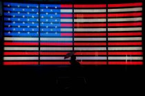 Bandeira americana brilhante — Fotografia de Stock