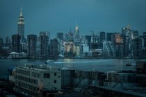 Vista do horizonte do distrito de Brooklyn — Fotografia de Stock
