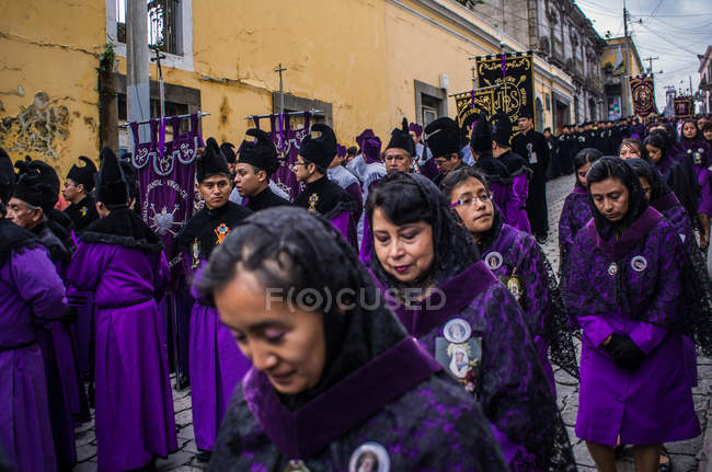 Religious procession in Quetzaltenango — Stock Photo
