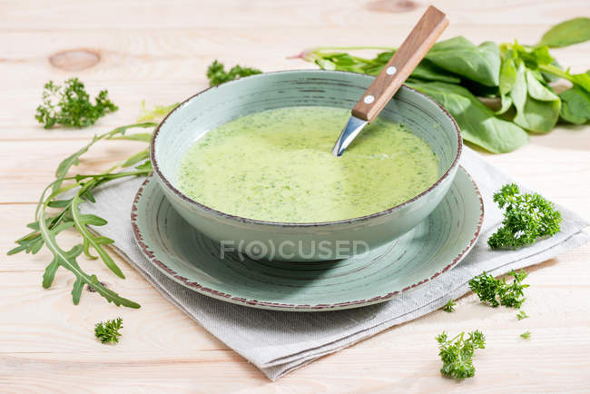 Zuppa verde fresca — Foto stock