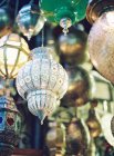 Moroccan lanterns at street stall — Stock Photo