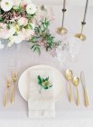 Place setting at table — Stock Photo