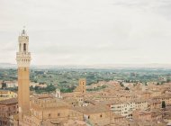 Siena with green hills on background — Stock Photo