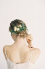 Woman with flower hair decoration — Stock Photo