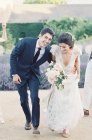 Glückliches Brautpaar — Stockfoto