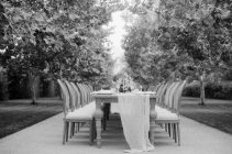 Wedding table with chairs — Stock Photo