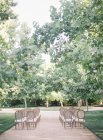 Rows of chairs outdoor — Stock Photo