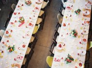Ensemble tables de mariage — Photo de stock
